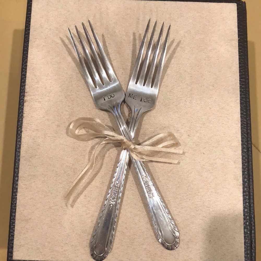 “I do. Me too.” Wedding forks
